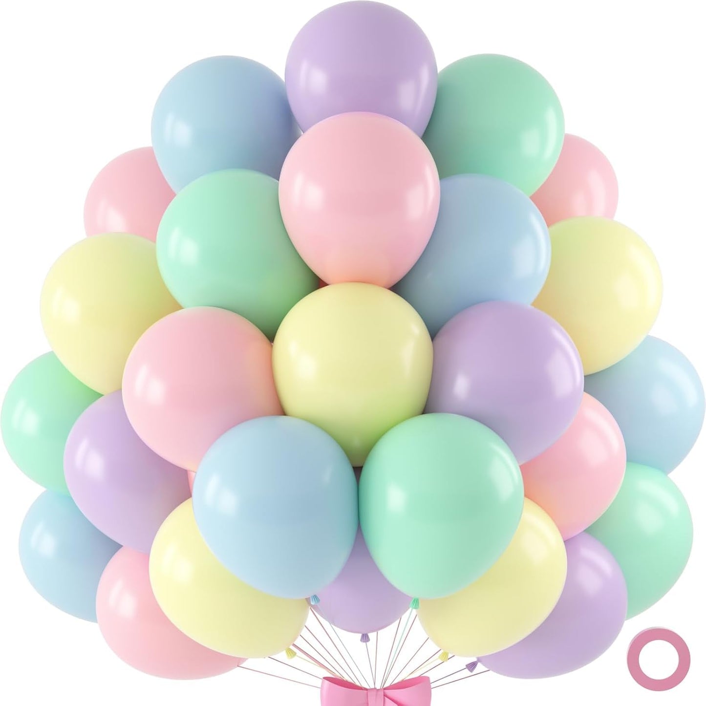 110pcs Balloons Arch Kit 12 Inch Metallic Chrome Gold Balloon Garland for Wedding Birthday Anniversary Graduation Baby Shower Party Decorations (Pastel Rainbow, 12 inch)