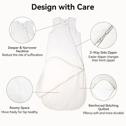 BubblePanda Modal Sleep Sack - Super Soft 0.5 Tog Toddler Blanket for Summer | 6-12 Months