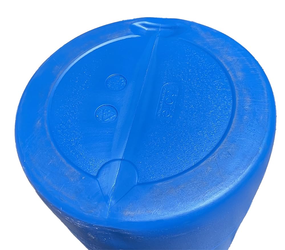 55 Gallon Blue Water Barrel | Solid Mold |2 Inch Bung Holes, Good for Long Term Drinking Water Use | BPA Free