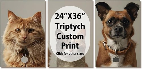 Canvas Prints - Custom Triptych Poster Set (Unframed 24x36) | Turn Your Photos Into Stunning Wall Art