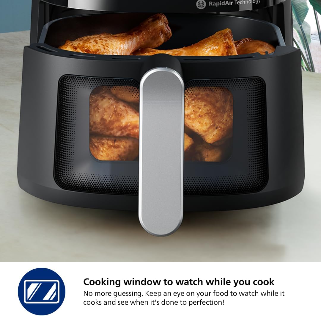 Philips Air Fryer 2000 Series - 13-in-1 Functions, 6.6 Quarts, Compact Design, Black | NA231/00
