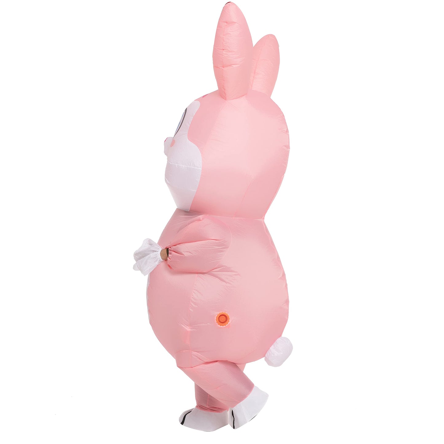 Spooktacular Creations Inflatable Costume Women, Pink Bunny Full Body Blow up Costume, Deluxe Halloween with a pair of Gloves for Adult Halloween Easter Themed Parties
