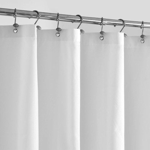 Alyvia Spring Waterproof Shower Curtain Liner - Soft, Lightweight & Machine Washable, 72x72, White