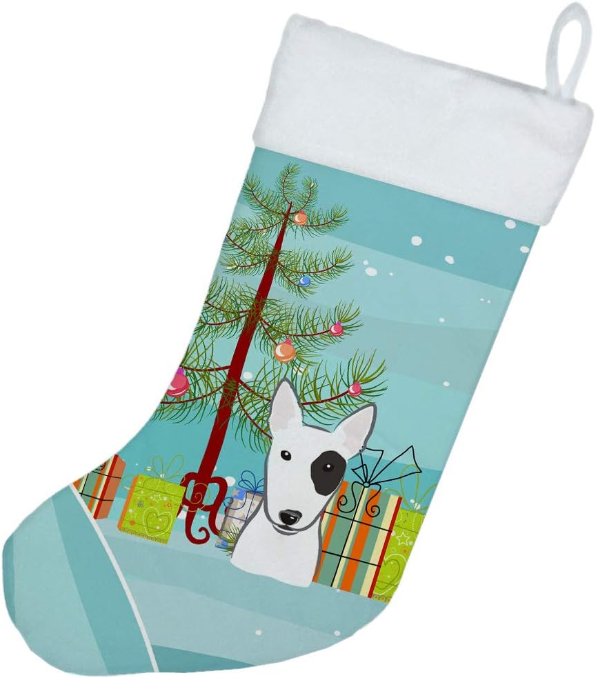 Shih Tzu Christmas Stocking - Chocolate Brown Dog Holiday Decor for Fireplace