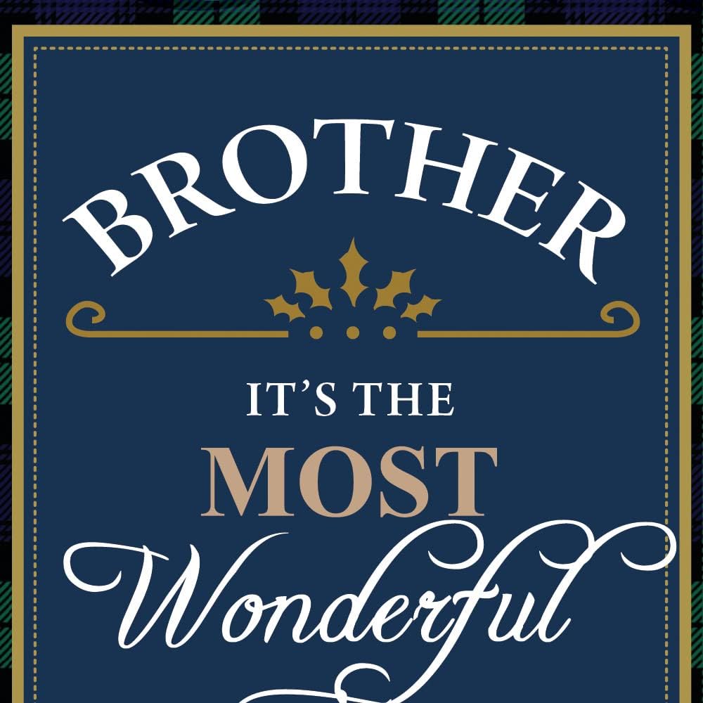 Prime Greetings Christmas Card for Brother - Eco-Friendly Thick Card Stock | 5in x 7.75in with Premium Envelope