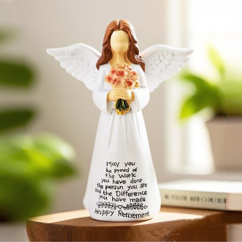Angel Figurine - Thoughtful Retirement Gift for Women | Perfect Farewell Decoration - 5.5”