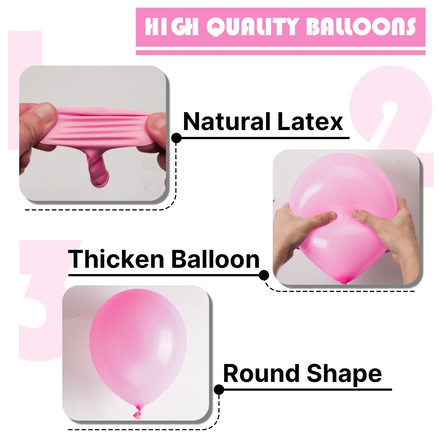 PartyWoo Pink Balloons 101pcs 12 Inch Matte Pink Balloon Arch Kit for Girl Baby Shower Gender Reveal Wedding Bachelorette Engagement Birthday Princess Butterfly Themed Party Decorations Pink-Y11