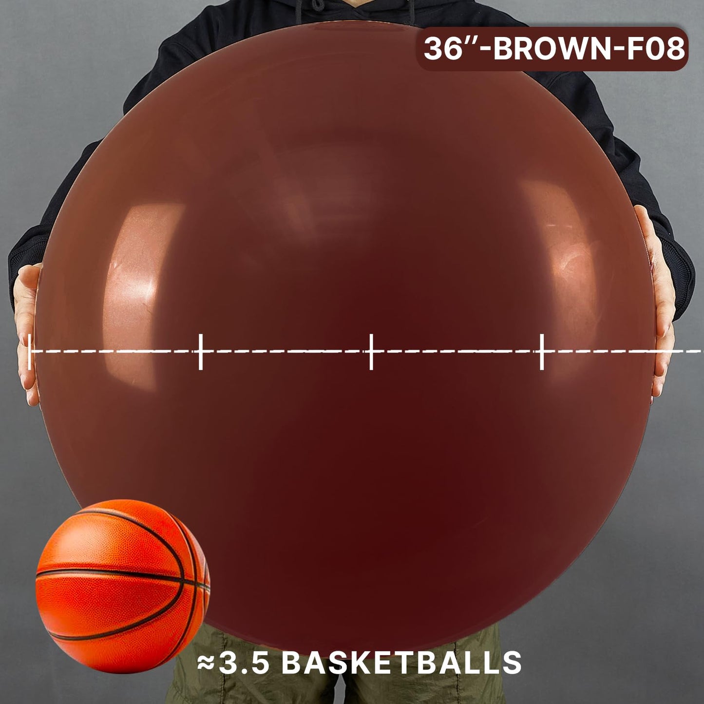 PartyWoo Dark Brown Balloons 4pcs 36 Inch Boho Neutral Coffee Tan Latex Helium Balloons for Graduation Anniversary Birthday Boy Baby Shower Jungle Safari Fall Cowgirl Party Decorations Brown-F08