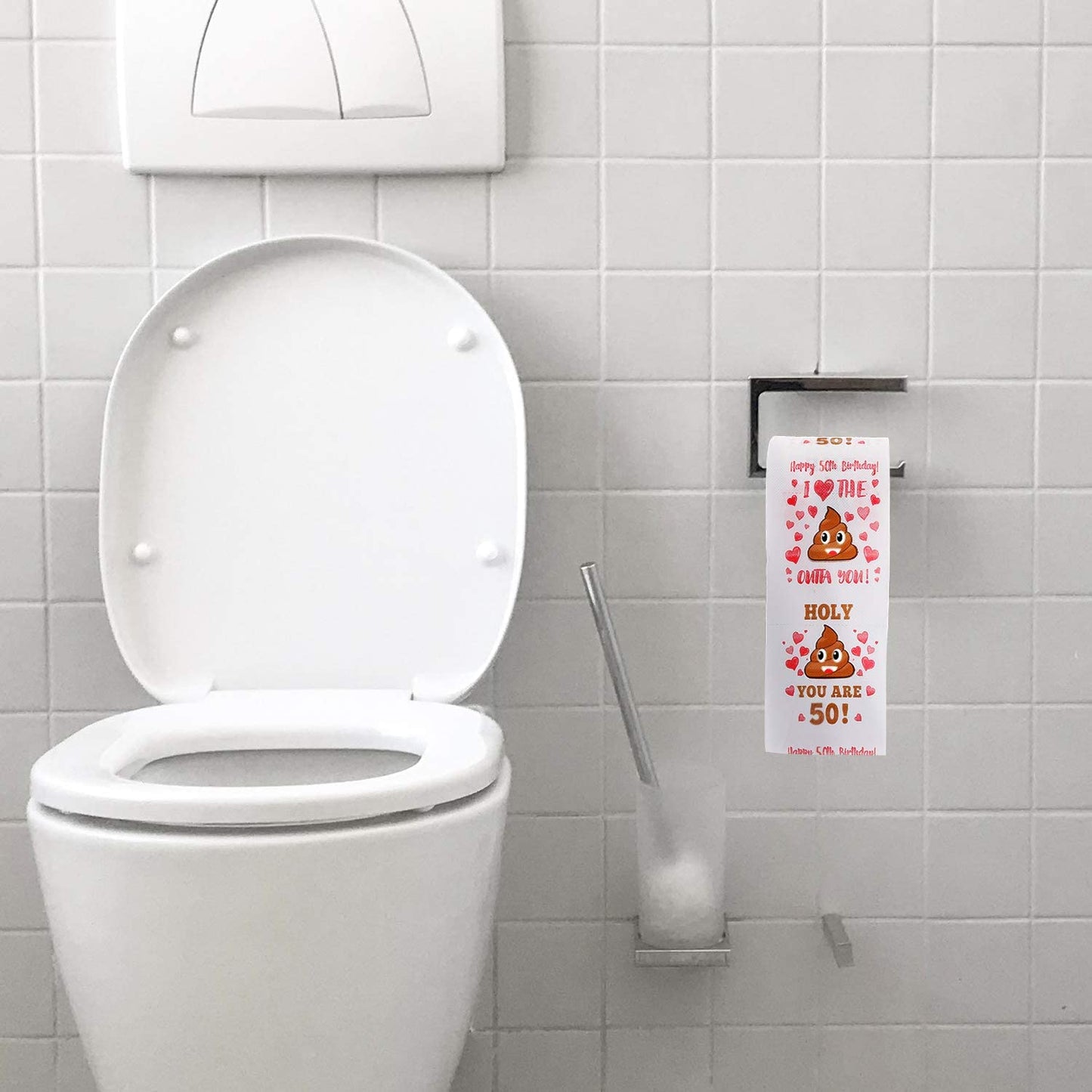 50th Birthday Gifts for Women, Men, Her, Him - Happy Prank Toilet Paper - 50th Birthday Decorations, Party Supplies Favors - 50 Years Old Funny Gag Gift Ideas, Novelty Bday Present for Friends, Family
