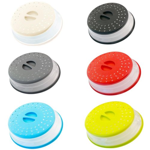 Collapsible Microwave Splatter Cover, Microwave Plate Cover With Steam Vent，BPA-Free Silicone & Plastic(blue, 12.3IN)