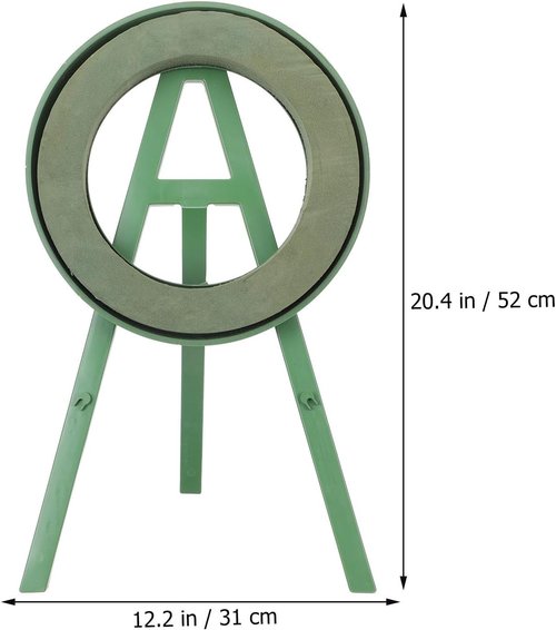 Cabilock Funeral Wreath Stand - 20.47 Inch Floral Rack with Chrysanthemum Ornament for Cemetery Display