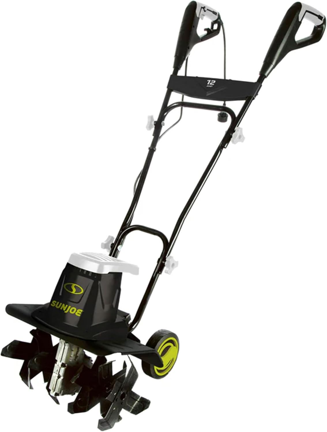 Sun Joe Corded Electric Garden Tiller - 12-Amp Heavy-Duty Cultivator with 16-Inch Steel Tines for Lawn Care