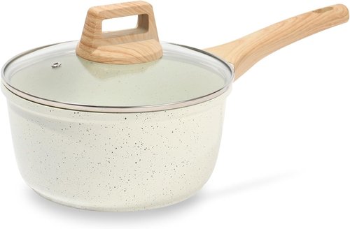 ESLITE LIFE Nonstick Sauce Pan - 1.5 QT Small Soup Pot with Lid | PFOA Free, Compatible with All Stovetops