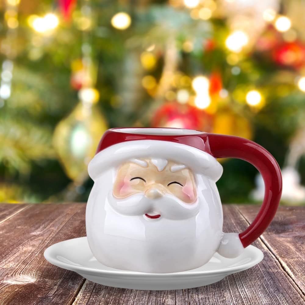 Christmas Santa Mug 7" - Comfy Ceramic Cup for Holiday Decor & Gifts