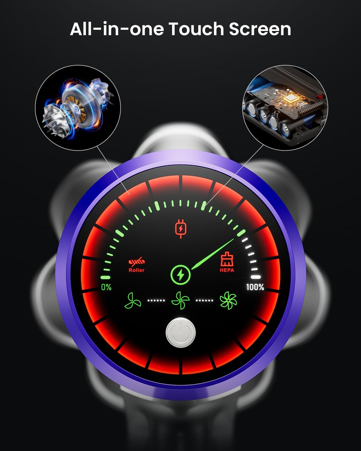 Skiennix Cordless Vacuum Cleaner - 55KPa Powerful Suction | 70 Minutes Runtime for Home Use