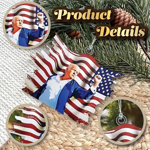 COMASOL Trump Christmas Ornament 2026 - Donald Trump Holiday Tree Decoration