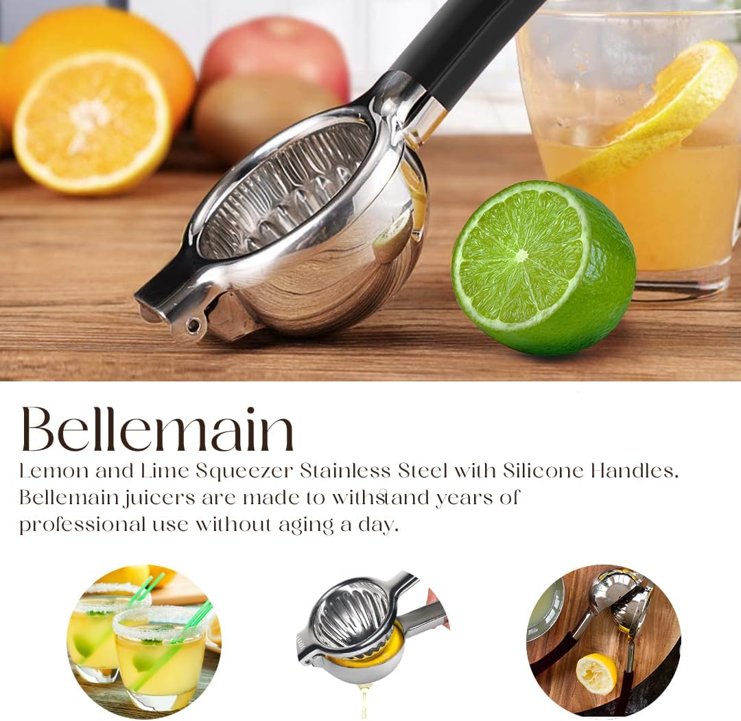 Stainless Steel Lemon Squeezer | Heavy-Duty Manual Citrus Juicer for Lemons & Limes