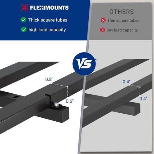 FLEXIMOUNTS Heavy-Duty Garage Wall Shelving - 2x4ft Wall-Mounted Storage with 8 Hooks, 400lbs Capacity