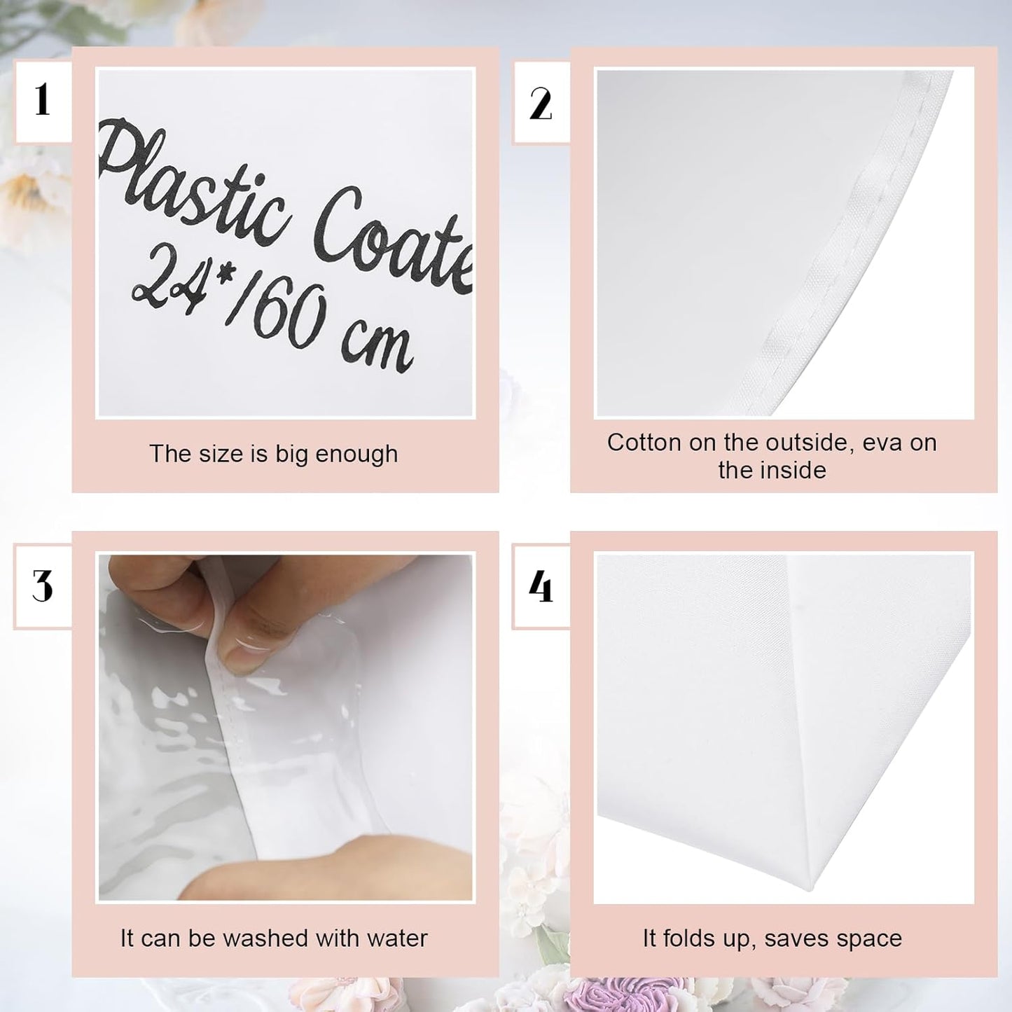 Nuogo 24-Inch Reusable Piping Pastry Bags - Large Canvas for Cake Decorating & Icing
