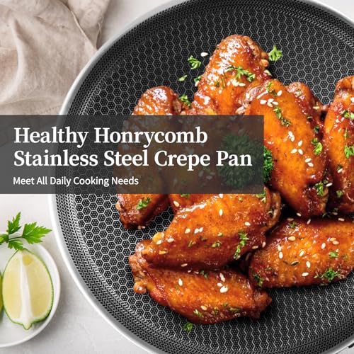 Innerwell 11 Inch Nonstick Stainless Steel Crepe Pan - Silver