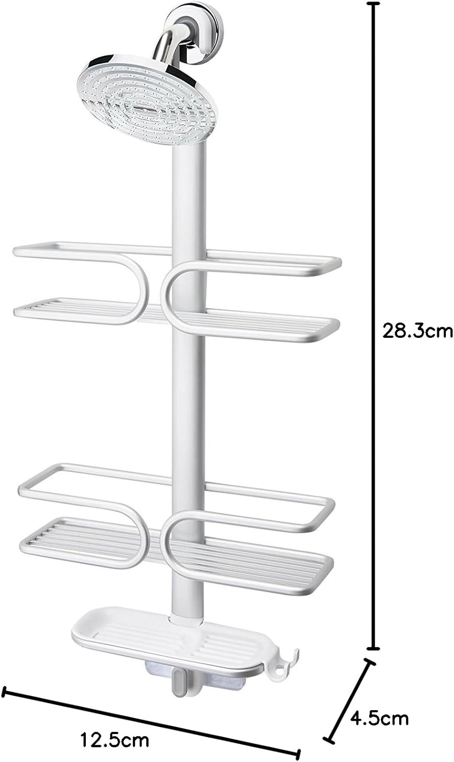 OXO Good Grips Shower Caddy - 3-Tier Aluminum Design for Organized Bathroom Storage