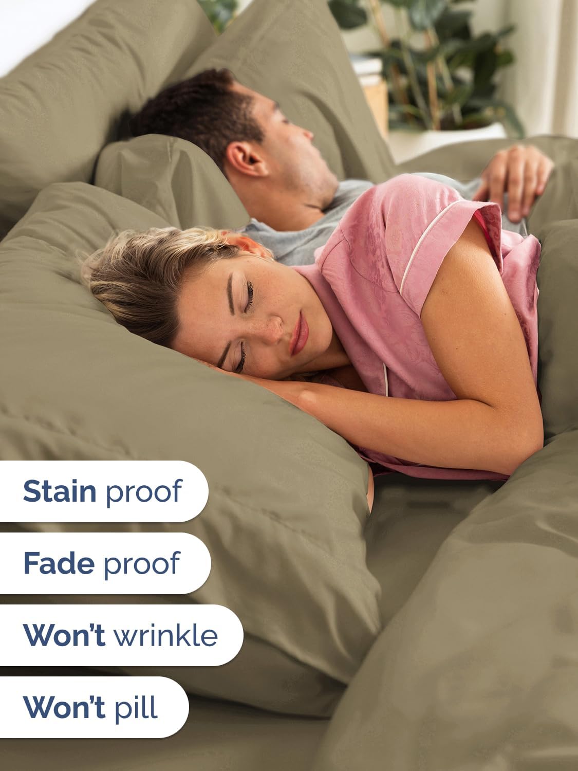 Skiennix Extra Deep Twin Sheet Set - 4 Piece Breathable Cooling Bedding - Soft Wrinkle-Free Khaki