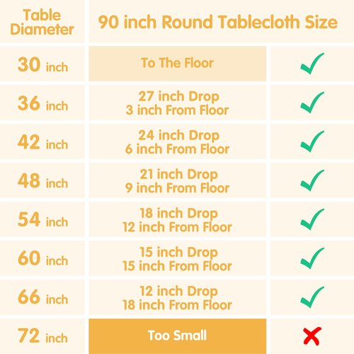BRILLMAX 6 Pack Ivory Round Tablecloths 90 Inch for 60” Tables - 150 GSM Polyester Fabric, 15" Standard Drop, Water, Stain & Wrinkle Resistant Cloth Cover for Wedding Reception Banquet Dining