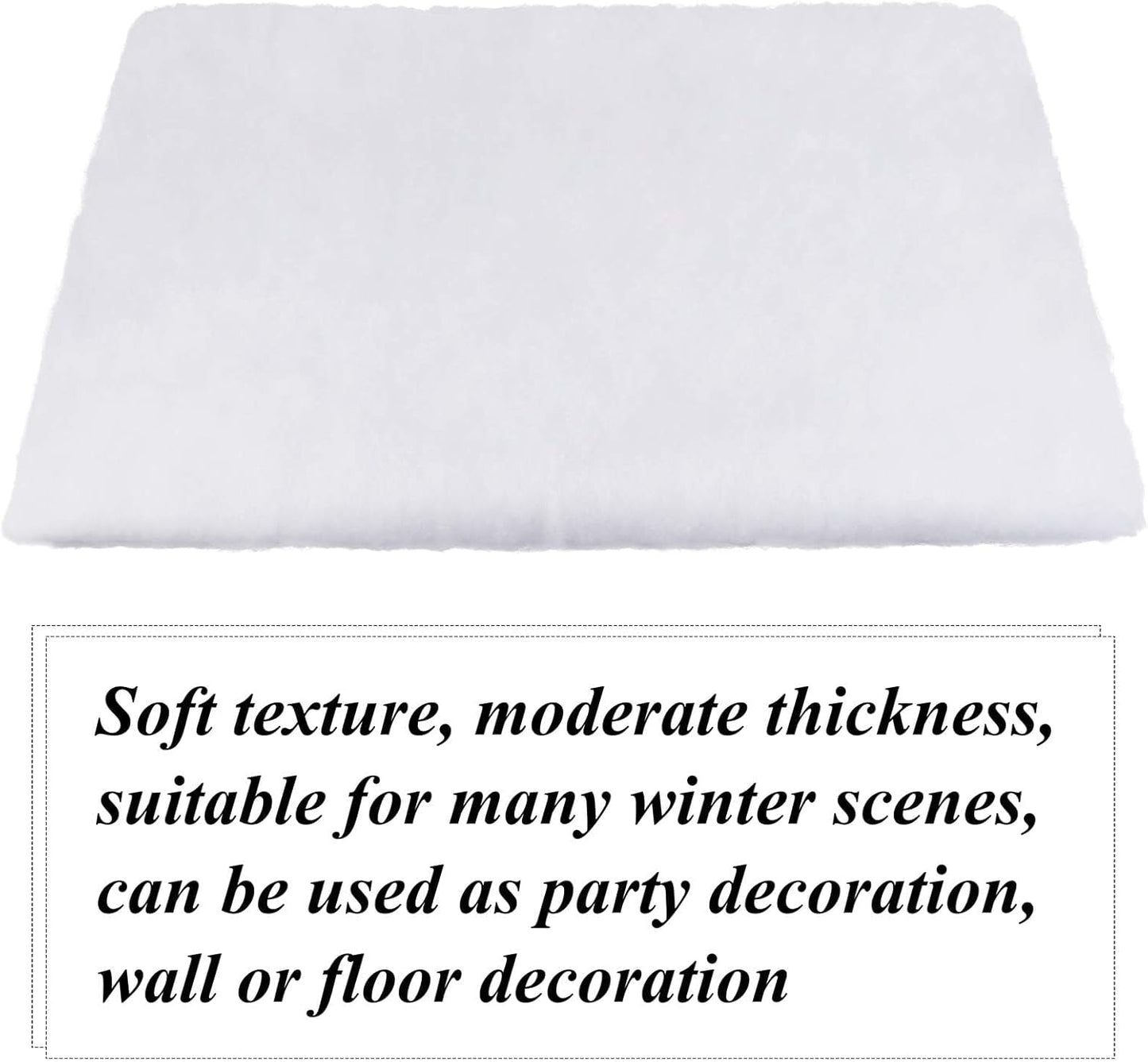 Ruisita Snow Blanket - 2 Pack Artificial Snow Roll for Christmas Tree Skirt | 15 Inch x 10 Feet