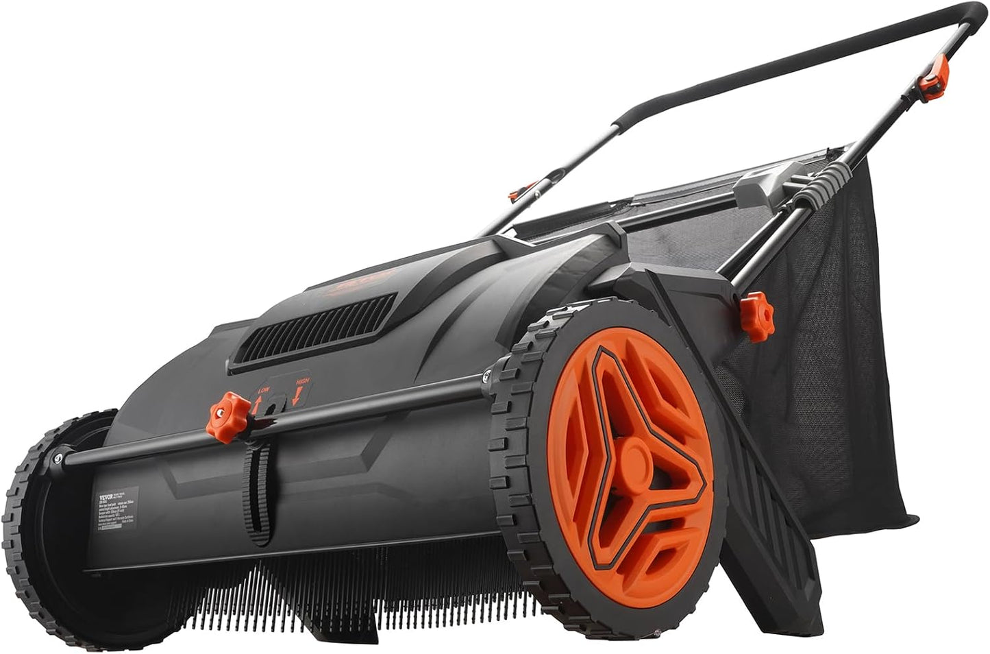 VEVOR Push Lawn Sweeper - 21-Inch Heavy-Duty Leaf & Grass Collector with 3.5 Cu. Ft. Capacity