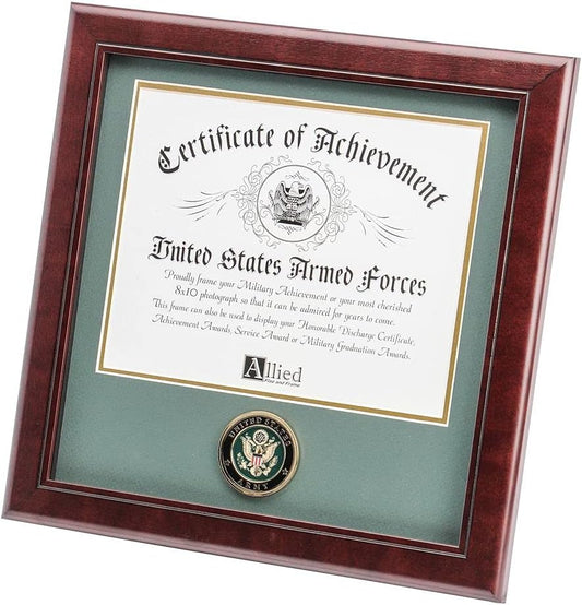 Allied Frame United States Army Certificate of Achievement Frame with Medallion - 8 x 10 inch