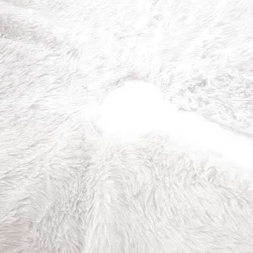 White Christmas Tree Skirt - Faux Fur Tree Skirt Large Luxury - 48 inches (4ft) / 36 inch (3 ft) / 30 inch Round for Under Xmas Tree Decorations (36 inches (3ft))
