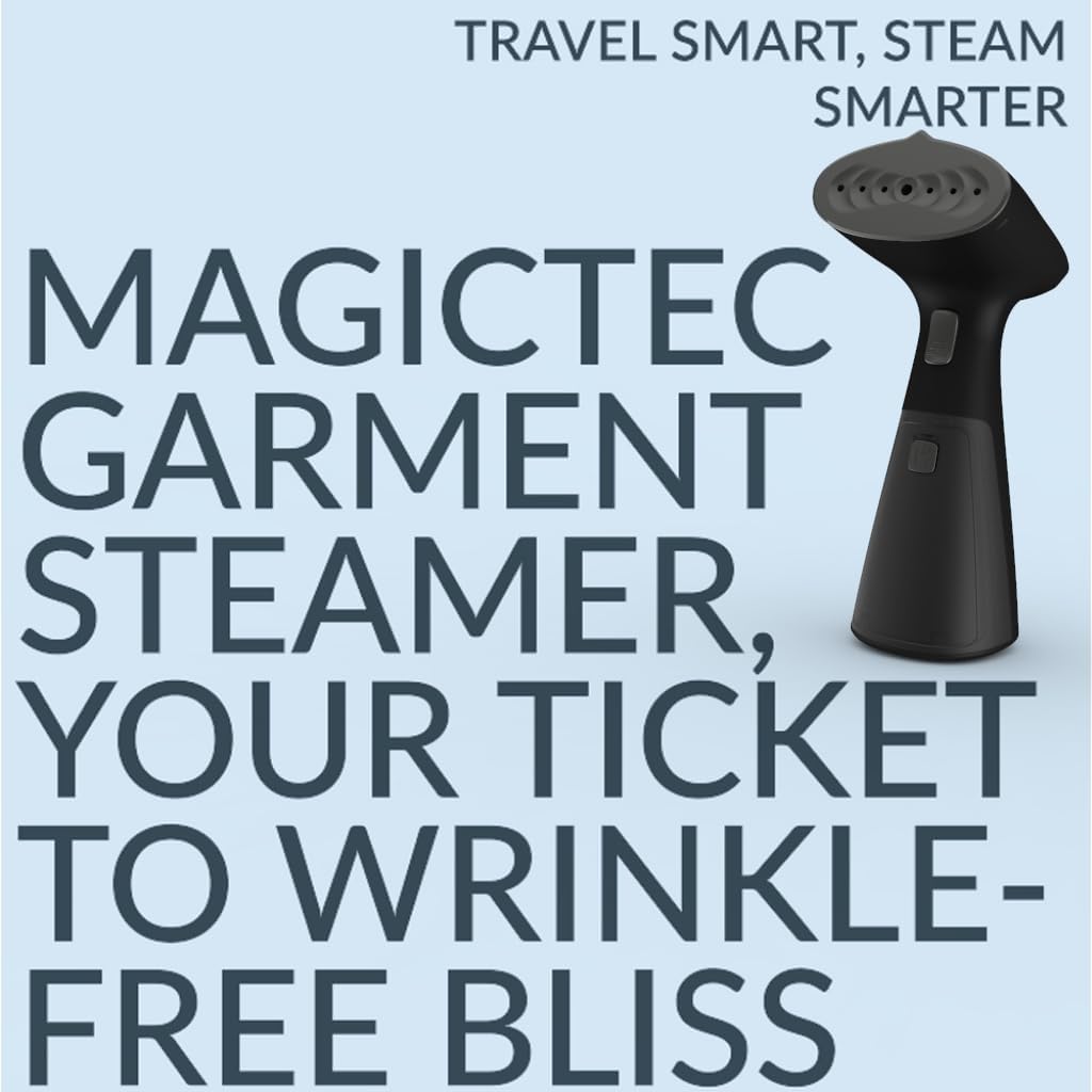 Skiennix Travel Garment Steamer - Fast Heating Handheld Clothes Steamer | 1000W, 120ml Tank, Wrinkle Remover