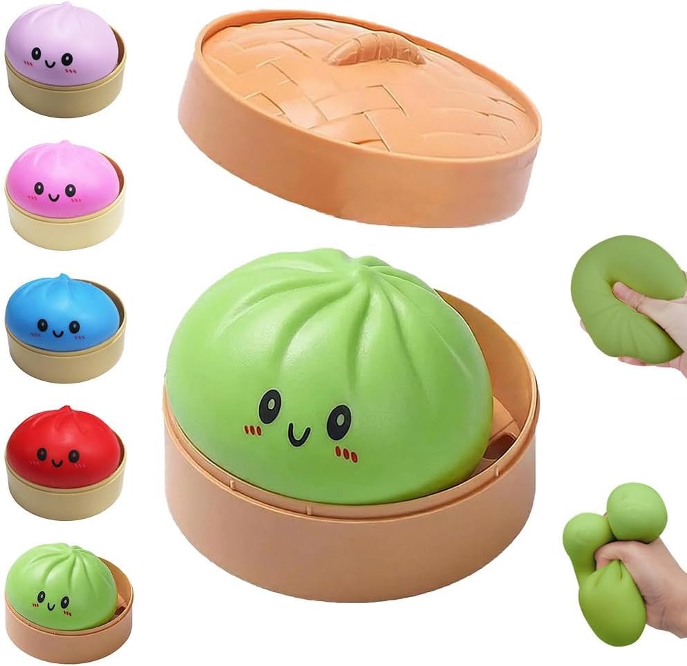 Squishy Dumpling | Mystery Box of Glittery Stress-Relief Squeeze Dumplings - Green