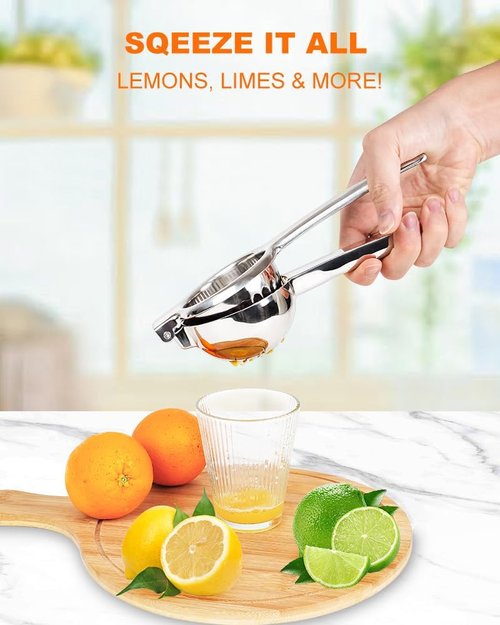 Brigii Lemon Squeezer Juicer - Heavy-Duty 304 Stainless Steel | High Juice Yield & Ergonomic Handle