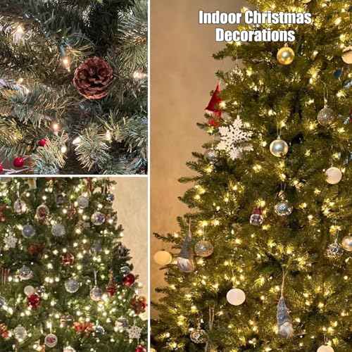 Christmas Lights 100 Count Clear Christmas Tree String Lights with White Wire for Outdoor Indoor Christmas Decorations Wedding Decorations Valentines Day Decor,UL Certified (21feet)