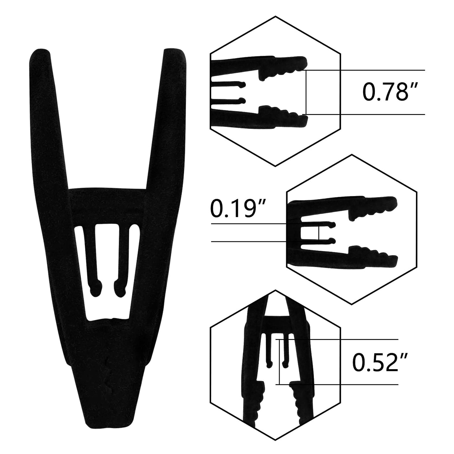 Tinfol Velvet Hanger Clips, 24 Pack Black Pants Hangers Clips, Large Opening Clothes Pin, Strong Finger Flocked Clip Perfect for Use with Slim-line Clothes Velvet Hanger