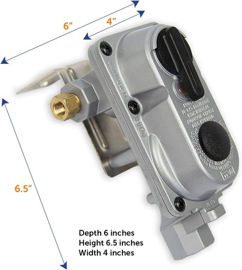Flame King 2-Stage Auto Changeover LP Propane Gas Regulator - Includes Two 12-Inch Pigtails for RVs, Vans, Trailers