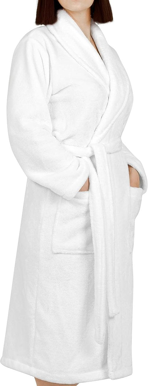 Cotton Paradise Unisex Fleece Bathrobe - Plush & Warm Couples Robes for Ultimate Comfort