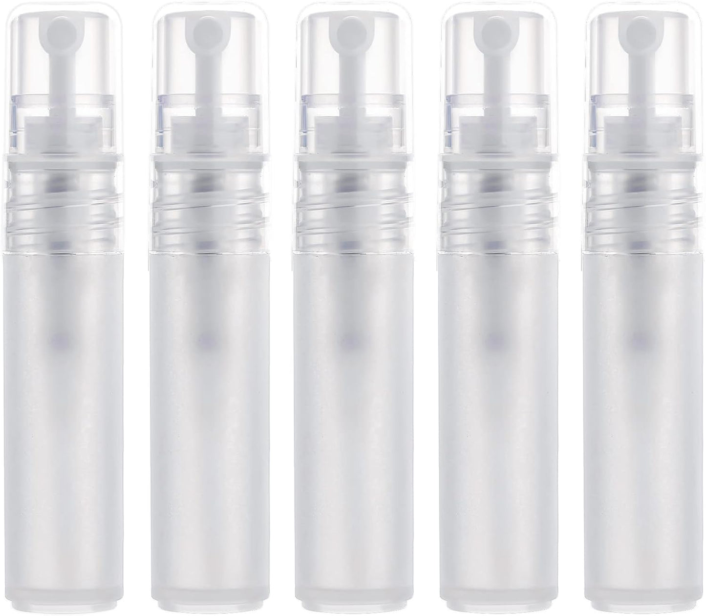 KINBOM Refillable Perfume Atomizers - 5pcs Travel Spray Bottles for Hair, Face & Plants (5ml)