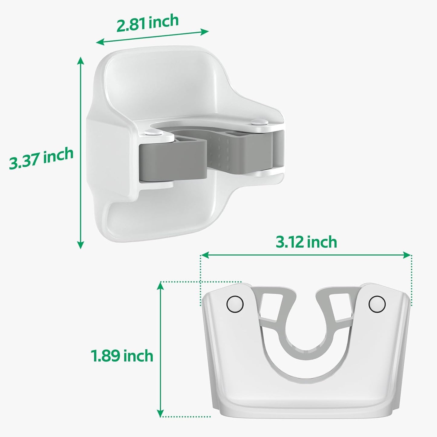 Reliahom Broom Holder Wall Mount - 5 Pack No Drilling Self-Adhesive Mop Grippers | White Garage Organizer