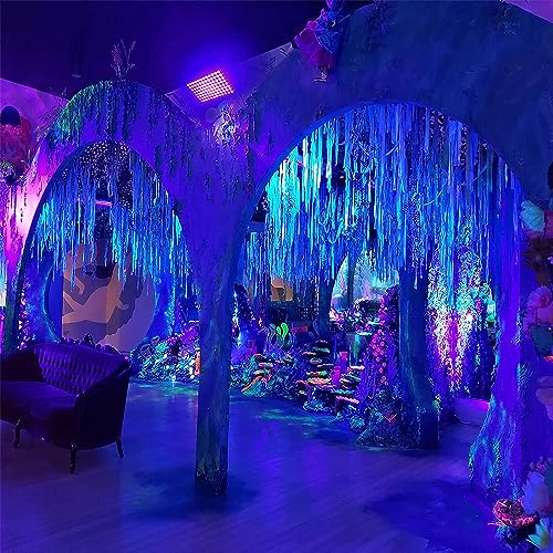 100W UV Black Light LED Spotlight IP66 Waterproof for Parties, Halloween, Christmas - 2 Pack