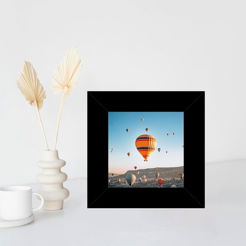 JCJMY 3x3 Picture Frame - Black Square Photo Frame with Shatter-Resistant Plexiglass | Sturdy Tabletop Display