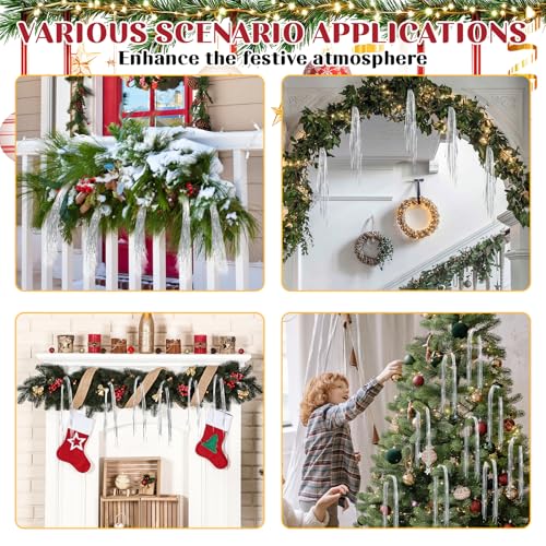 SucculentLovers Silver Icicle Tinsel for Christmas Tree Decorations, 22 Inch, 6000 Strands
