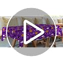 Grandipity Halloween Purple Rectangle Tablecloth 54x108in 6 Pack - Disposable Party Cover