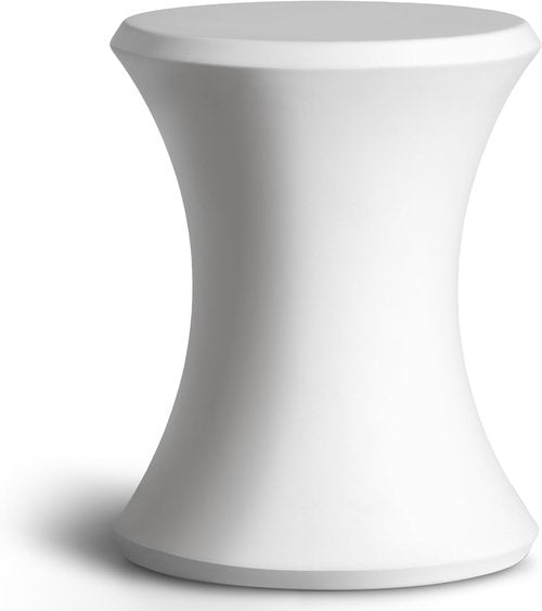 Coast Modern Outdoor Side Table - All-Weather Lounger Table for Pool or Patio - 15" White