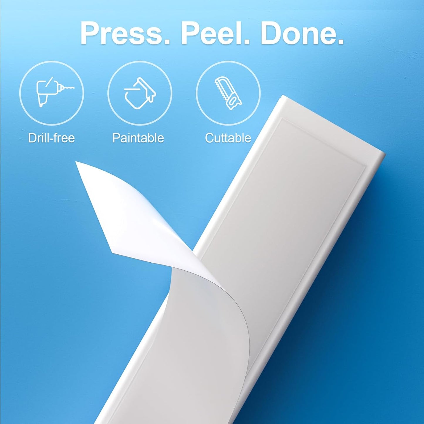 Yecaye Cord Cover | 42-Inch TV Cord Hider for Up to 4 Cords | White Cable Concealer