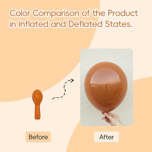Burnt Orange Balloons - 12-Inch Latex Balloons | 50-Pack for Fall-Themed Parties & Celebrations