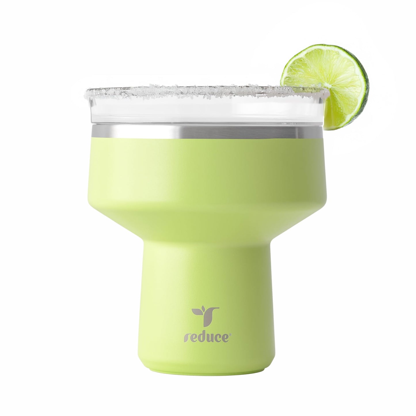 REDUCE Saltini 16 oz Cocktail Tumbler - Insulated Margarita Tumbler with Lid - Keeps Drinks Cold for 10 Hours - 360 Sippable Martini Glass Alternative - Shatterproof, Perfect for Parties - Mojito