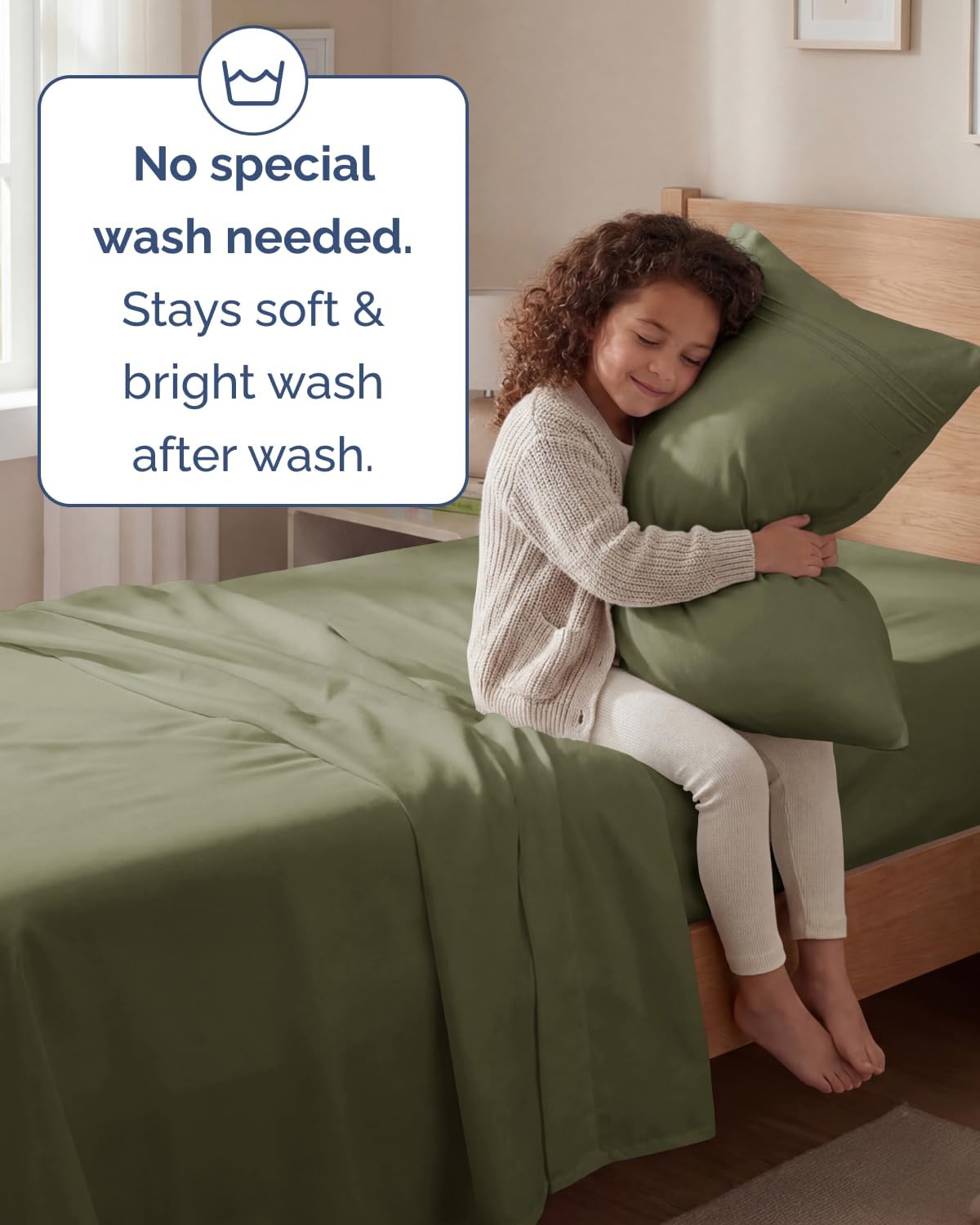 Regine Switzerland Twin Size 3-Piece Sheet Set - Comfy Cooling Bed Sheets - Luxury Hotel Quality - Deep Pockets, Soft & Wrinkle-Free - Oeko-Tex Certified - Sage Green
