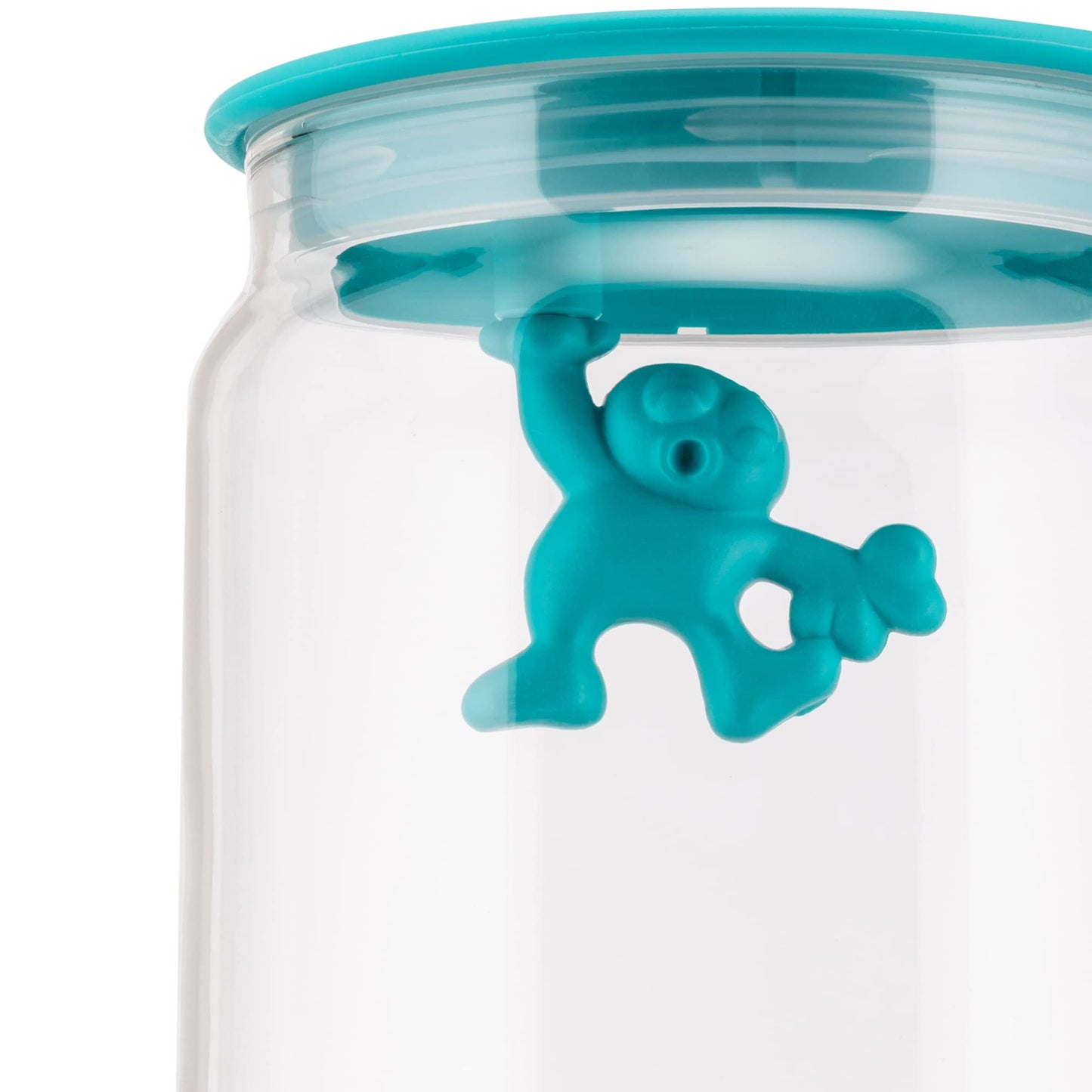 A di Alessi Gianni 8-1/2-Cup Glass Jar, Aqua Blue
